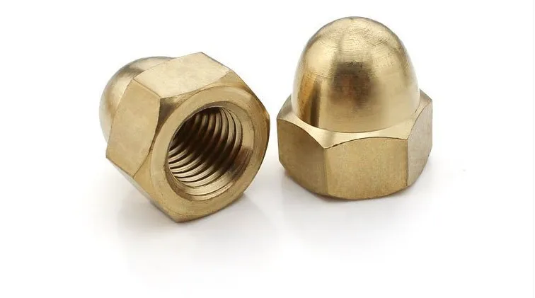 

M20/M18/M16/M14/M12/M10/M8/M6/M5/M4/M3 brass acorn nuts copper bronze dome head hex nuts hardware fasteners418