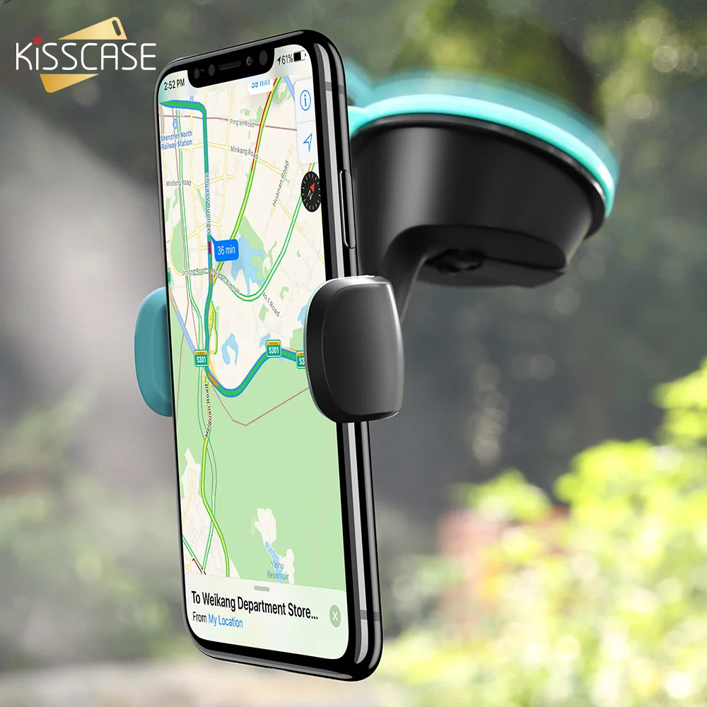 KISSCASE Автомобильный держатель для телефона Универсальный крепкий вентиляции