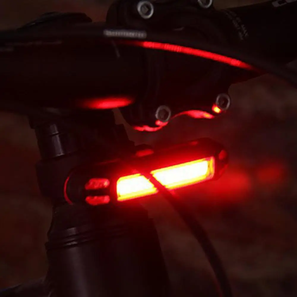 Red Light 4 огни Детская безопасность Предупреждение USB Перезаряжаемые УДАРА СВЕТОДИОДНЫЙ Mountain Велосипедный Спорт велосипед Велоспорт задний свет лампы для наружного - Испускаемый цвет: Red Light