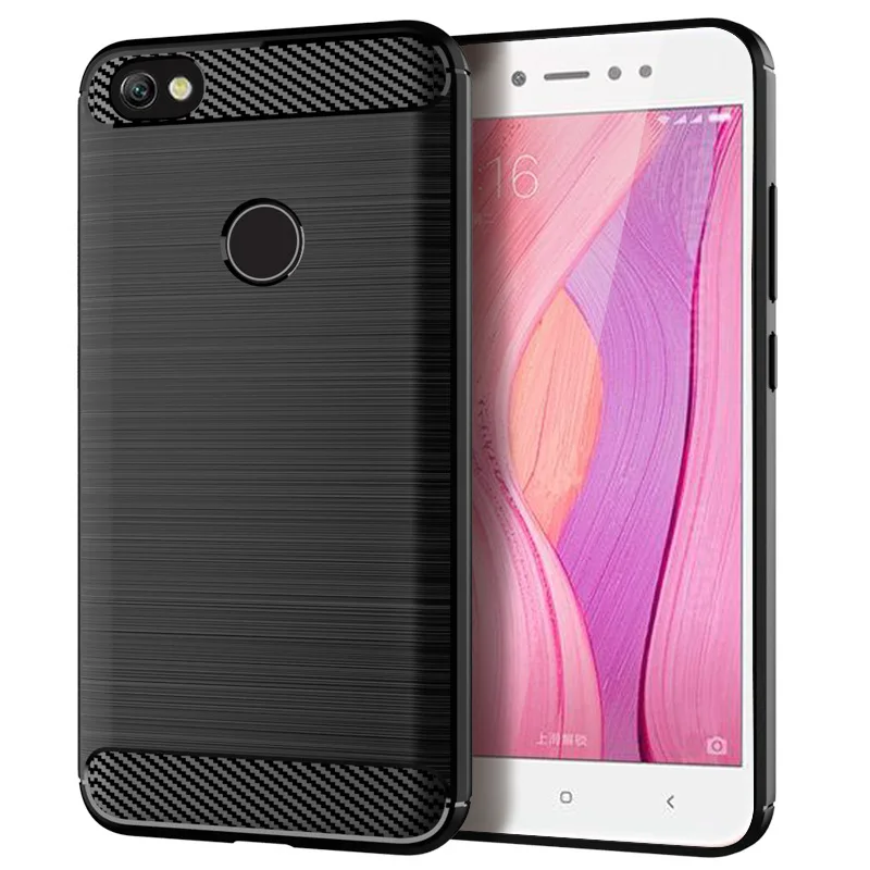 Для Xiaomi Redmi Примечание 5A чехол из мягкого силикона с начесом углеродного волокна