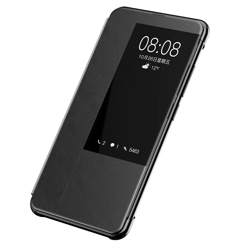 Роскошный флип-чехол из искусственной кожи с окошком для просмотра Huawei Mate 20 Pro 20X