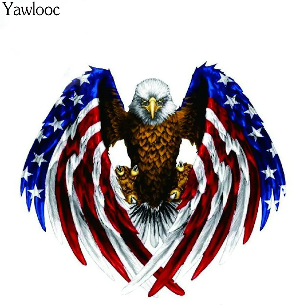 Виниловые наклейки с головой волка Череп голова огненный пламя Забавный Орел