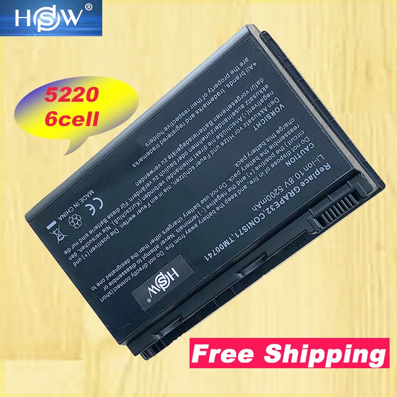 HSW ноутбук Батарея для acer GRAPE31 GRAPE32 GRPAE34 TM5720 TM7520 TM7720 TM00741 TM00751 Extensa 5220 5620Z 5620G 5630G