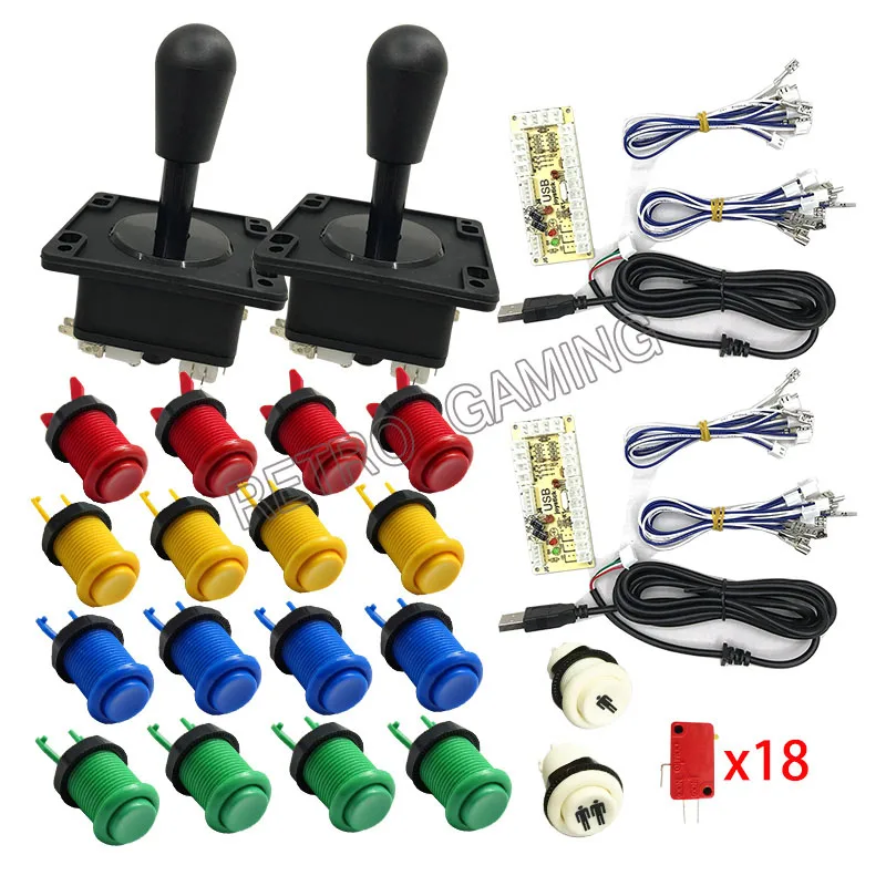 

Arcade Game DIY kit for Mame USB Zero Delay USB Encoder 8 Way Classic Arcade Joystick American style Push Button DIY KITS