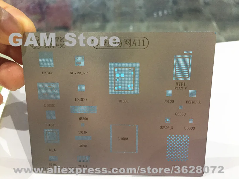 Трафарет MIJING A11 3D BGA для iPhone 8 P Plus центральный процессор ОЗУ базовый Диапазон