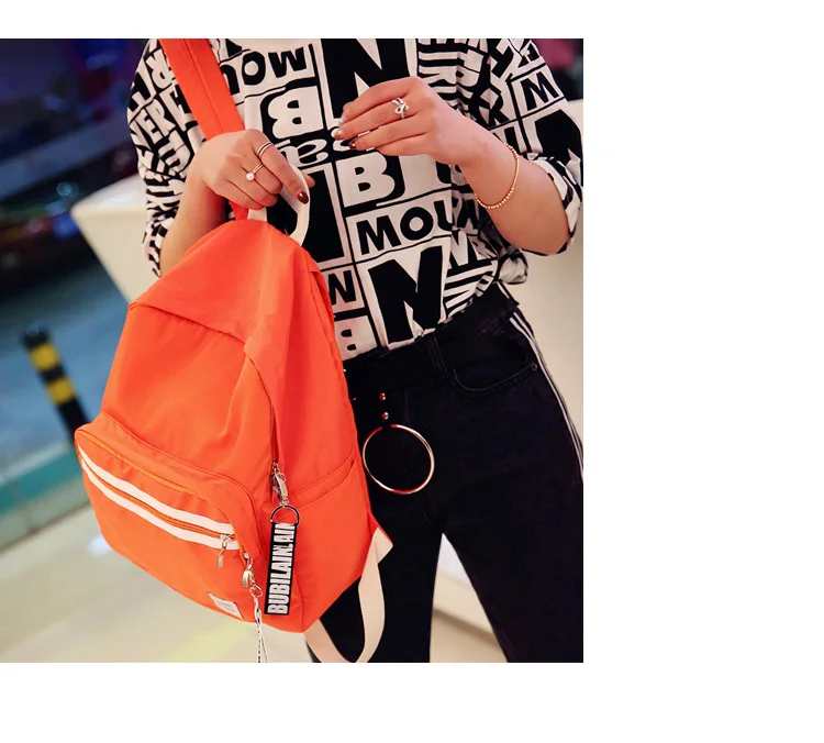 Японский Харадзюку сплошной цвет ulzzang backbag дикая кисть уличная Студенческая сумка стример женский рюкзак