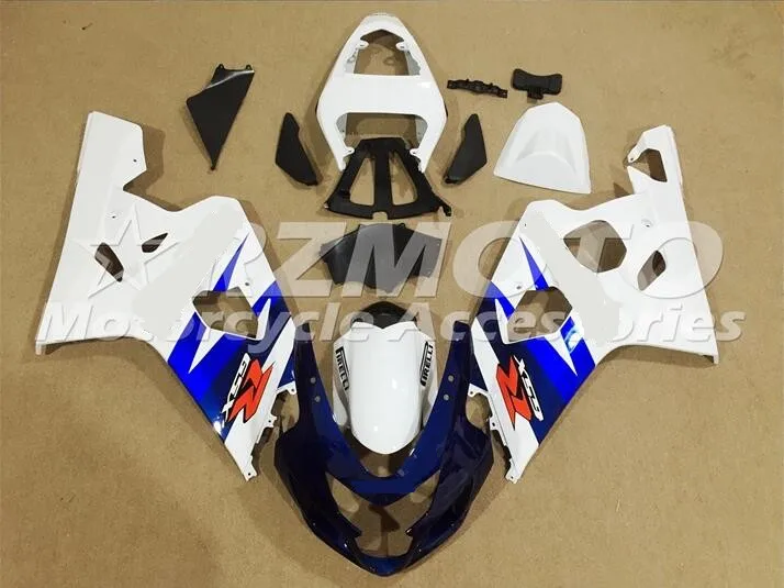 

Ace kits Новый ABS инъекции обтекатели комплект подходит для SUZUKI GSX-R600 GSX-R750 K4 2004 2005 GSX-R600 04 05 Синий WhiteT2