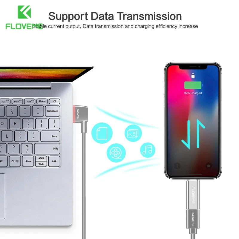 Floveme OTG Мирко USB Разъем Магнит адаптер Micro к Тип C для Iphone Android Mrico Зарядное