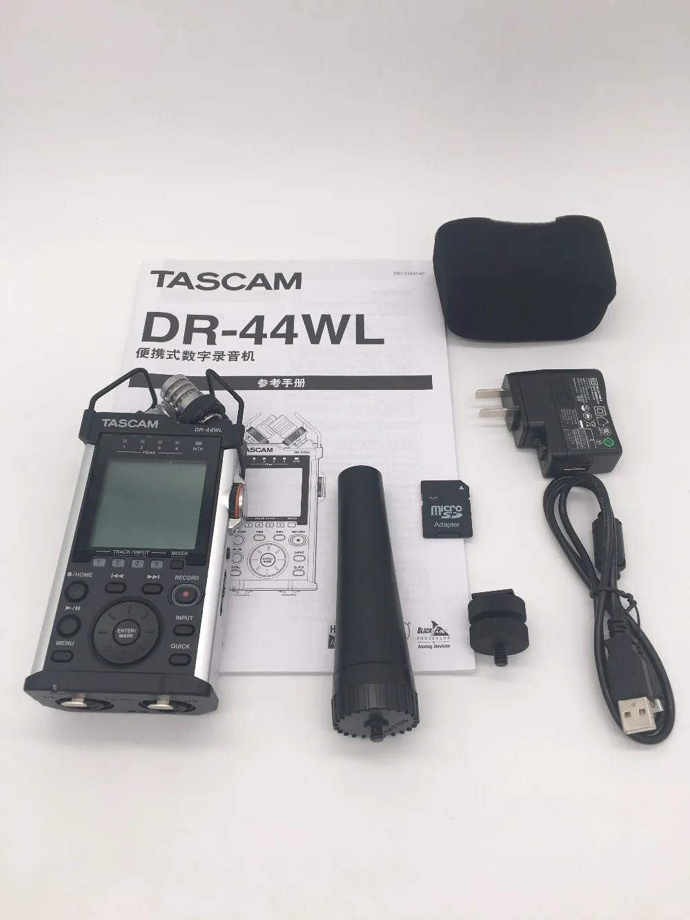 TASCAM DR-44WL портативный ручной диктофон записывающая ручка четырехтрековый рекордер со стереофоническими микросхемами, XLR микрофонными входами и Wi-Fi