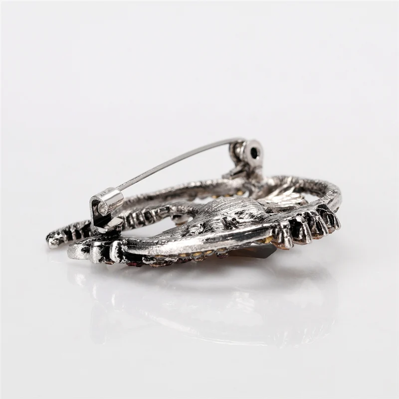 Винтажная бижутерия летающая брошь с орлом Стразы полностью хрустальные булавки