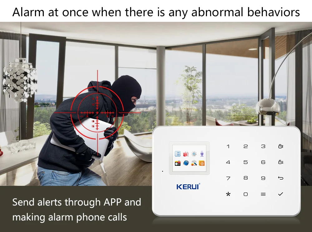KERUI G18 Беспроводная GSM сигнализация домашняя охранная система видеонаблюдения IOS Android приложение дистанционное управление SMS вызов Push Host сигнализация s