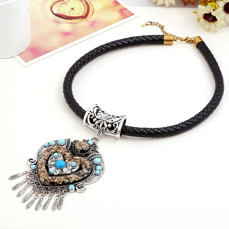 LOVBEAFAS Collares Mujer чокер бохо колье Мода Collier Femme ювелирные изделия кисточкой веревка
