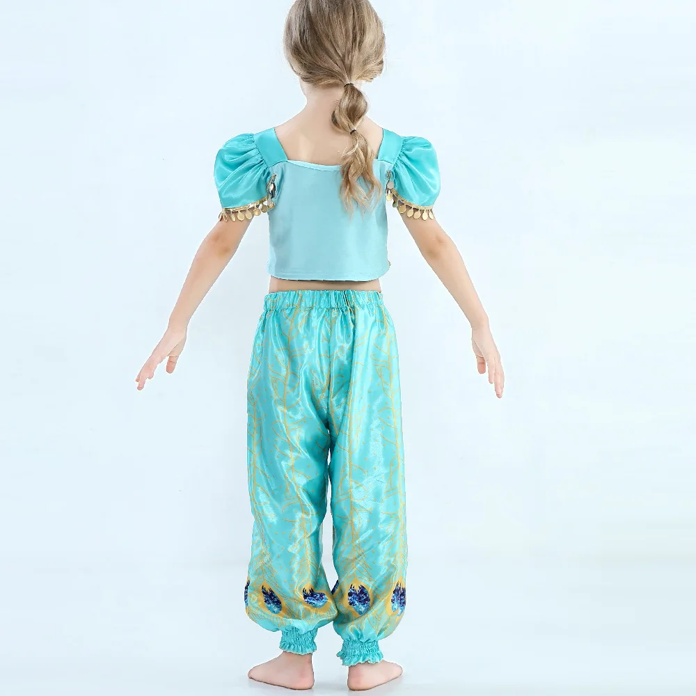 Фильм для девочек Лампа Аладдина платье цвета жасмин костюмы на Хэллоуин детей