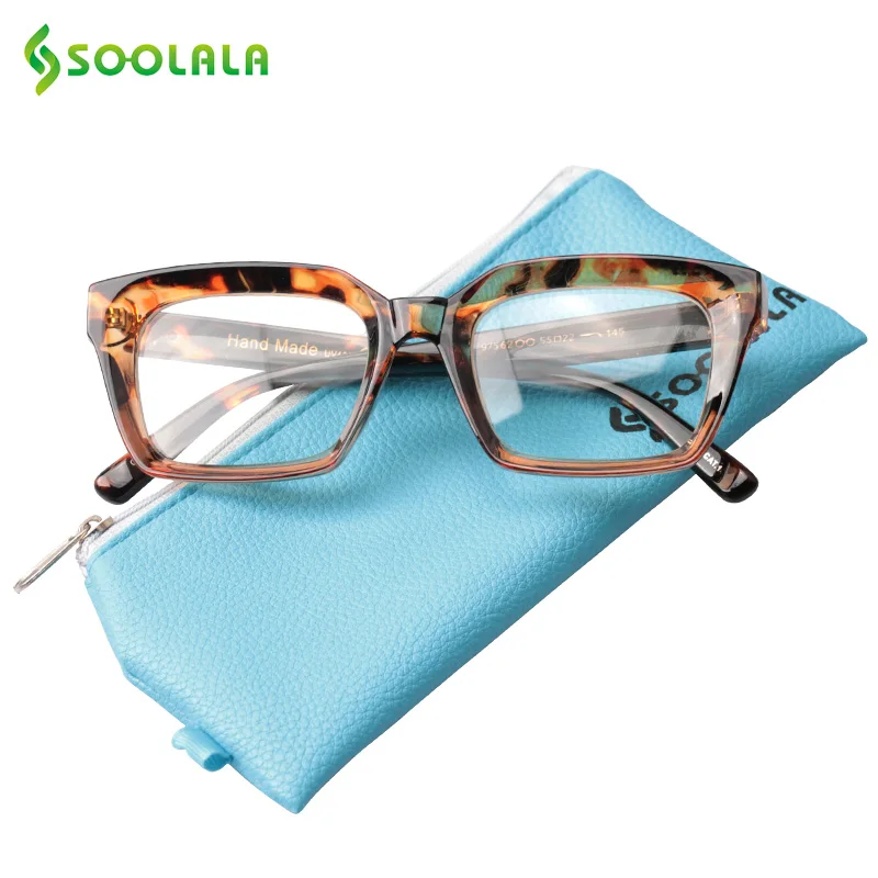 SOOLALA новые очки для чтения прямоугольной формы, Для женщин Для мужчин солнцезащитные очки с оправой, прозрачные линзы пресбиопии очки для чтения+ 0,5 0,75 1,0 1,25 до 4,0