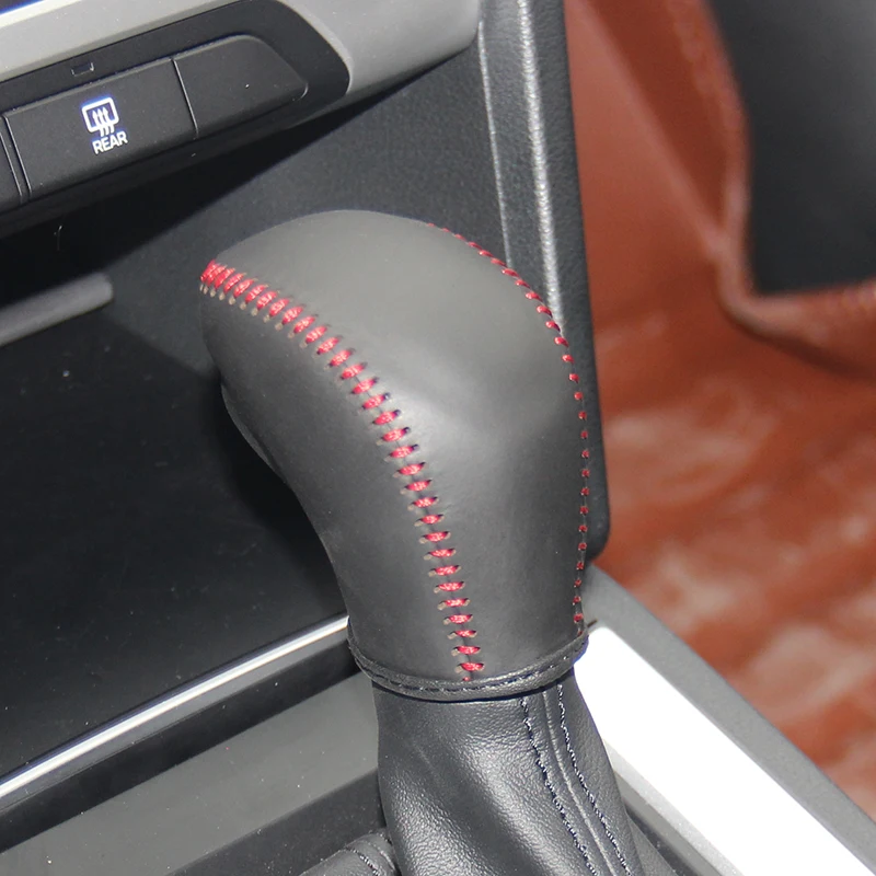 Крышка ручки переключения передач для Hyundai Elantra чехол из натуральной кожи