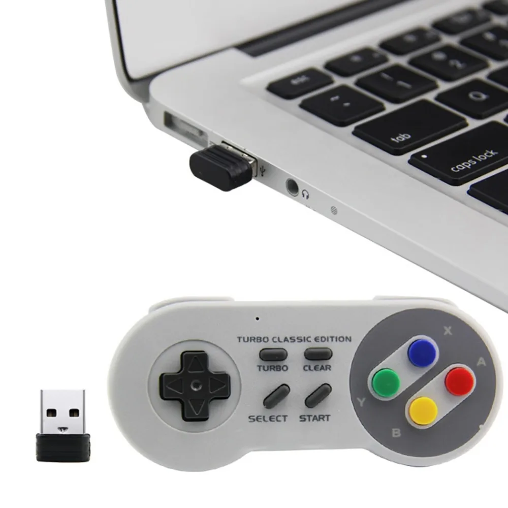 Горячая продажа мини SNES 2 4G беспроводной контроллер классический супер хост