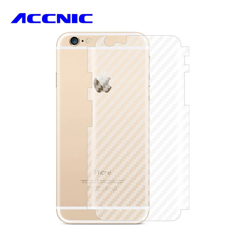 Наклейки на заднюю панель телефона ACCNIC из углеродного волокна для iPhone 6 6S 7 8 6plus 7plus