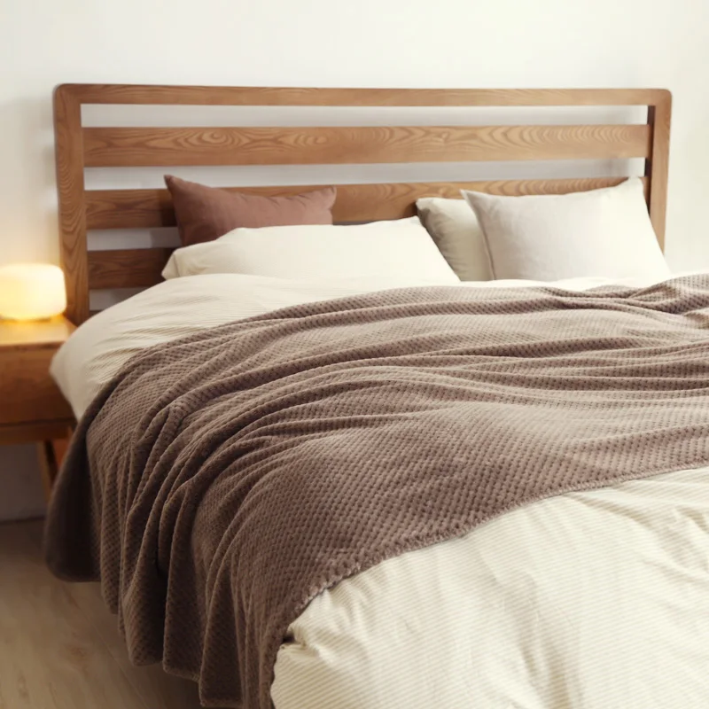 Короткие однотонные флисовые одеяла из пике Детские воздушные диванные