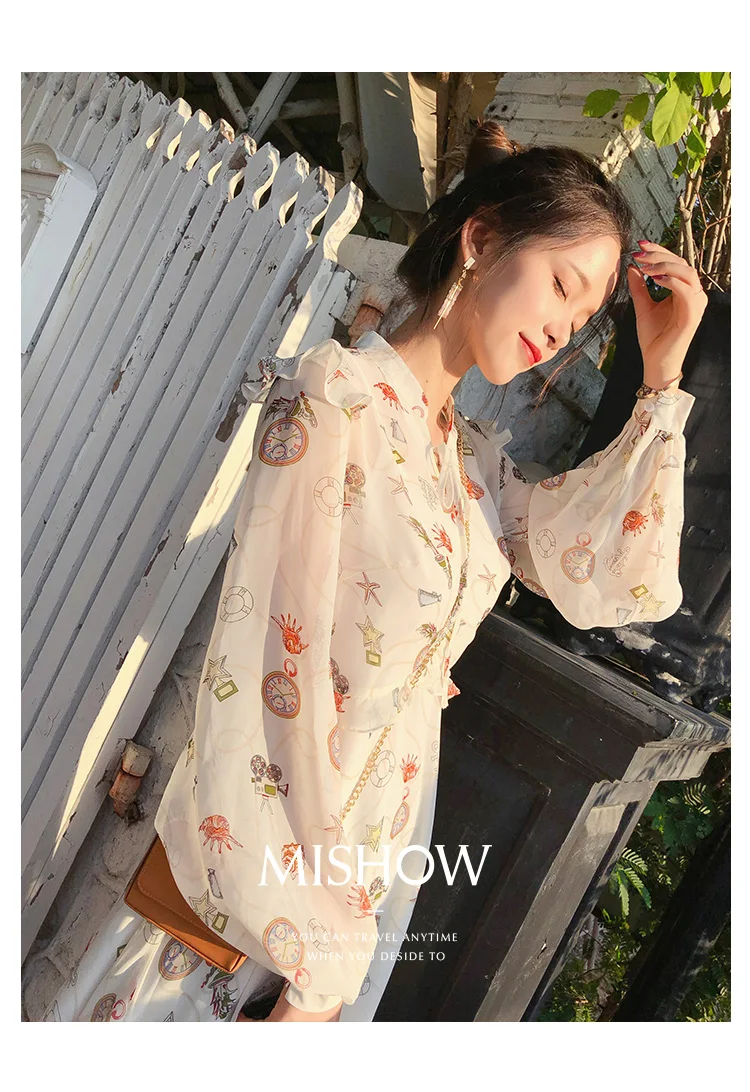 Mishow нежное шифоновое мини платье MX18A1466