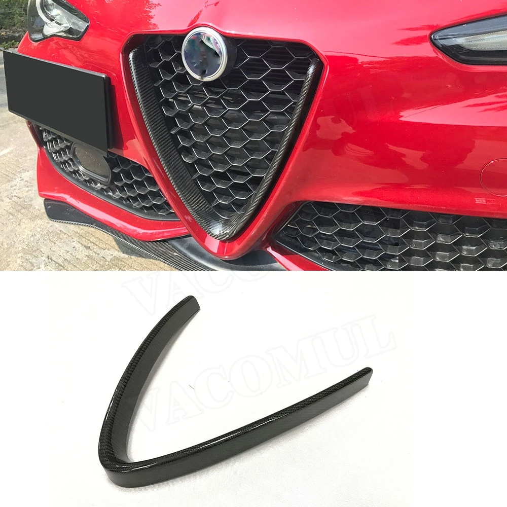Передняя защитная рамка для гриля V стиль решетки отделка украшения Alfa Romeo Giulia 2016