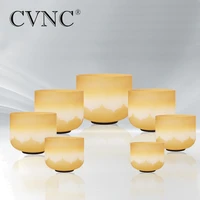 cvnc 6 12 inch chakra lotus gold colored quartz crystal singing bowl cdefgab note for boost immune system sleep improvement