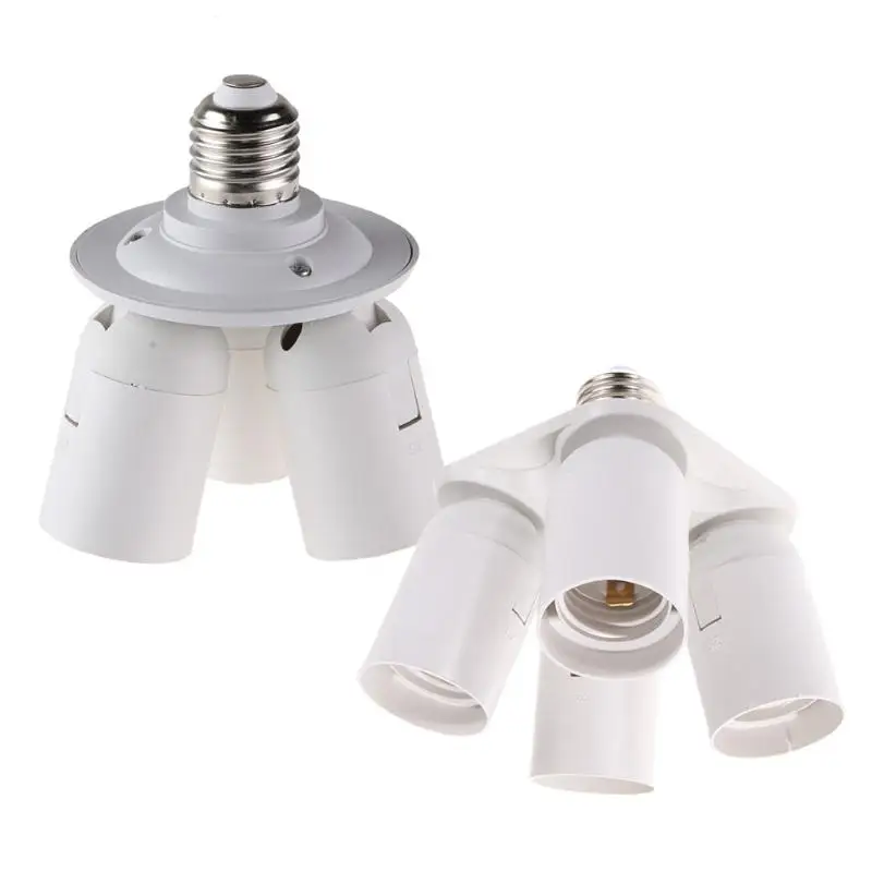 

3/4in1 E27 110V-240V Socket Splitter Light Lamp Bulb Adapter Holder Converters Adapter Lamp Socket for Softbox Standard E27 Base
