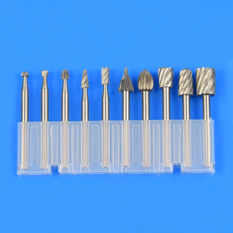 XCAN 10 шт HSS роторные заусенцы роторные инструменты подходят Dremel электроинструменты деревянные роторные напильники