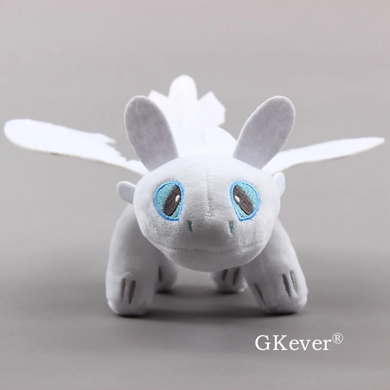 Light Fury 45 cm Как приручить дракона Беззубик и светильник Fury Плюшевые игрушки куклы крутые мягкие животные 25-55 см 5 размеров детский подарок - Цвет: Light Fury 45 cm
