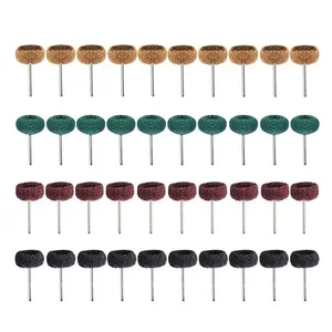 Насадки для шлифовки Dremel, абразивные диски четырех цветов, 10 шт, красныйзеленый, нейлоновое волокно, 1 дюйм, 25 мм, 40 шт.компл.