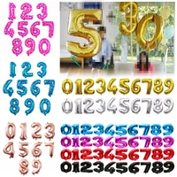 32 inch gold black number balloon wedding decor pink foil number balloons blue number shaped balloons 0 9 helium number balloons