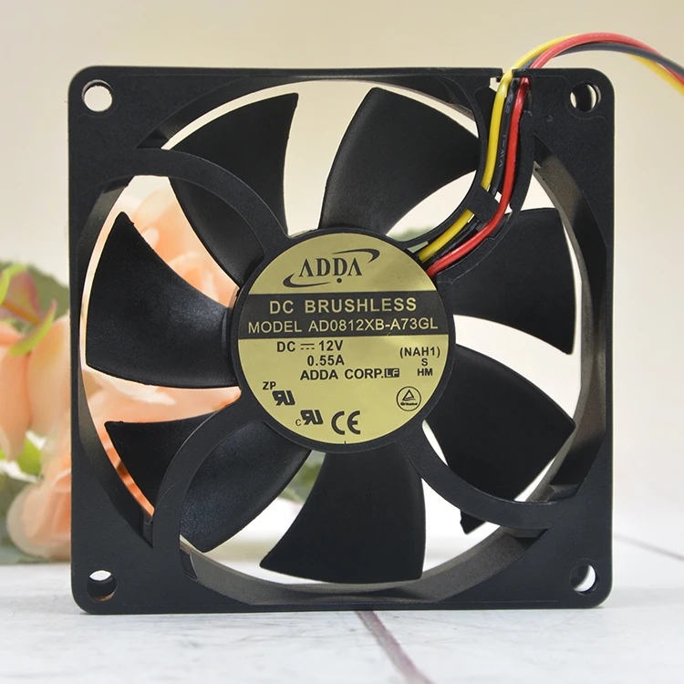 Корпус ADDA 8025 DC 12V 0.55A 8 см 80 мм чехол для инвертора сервера компьютера ПК вентилятор
