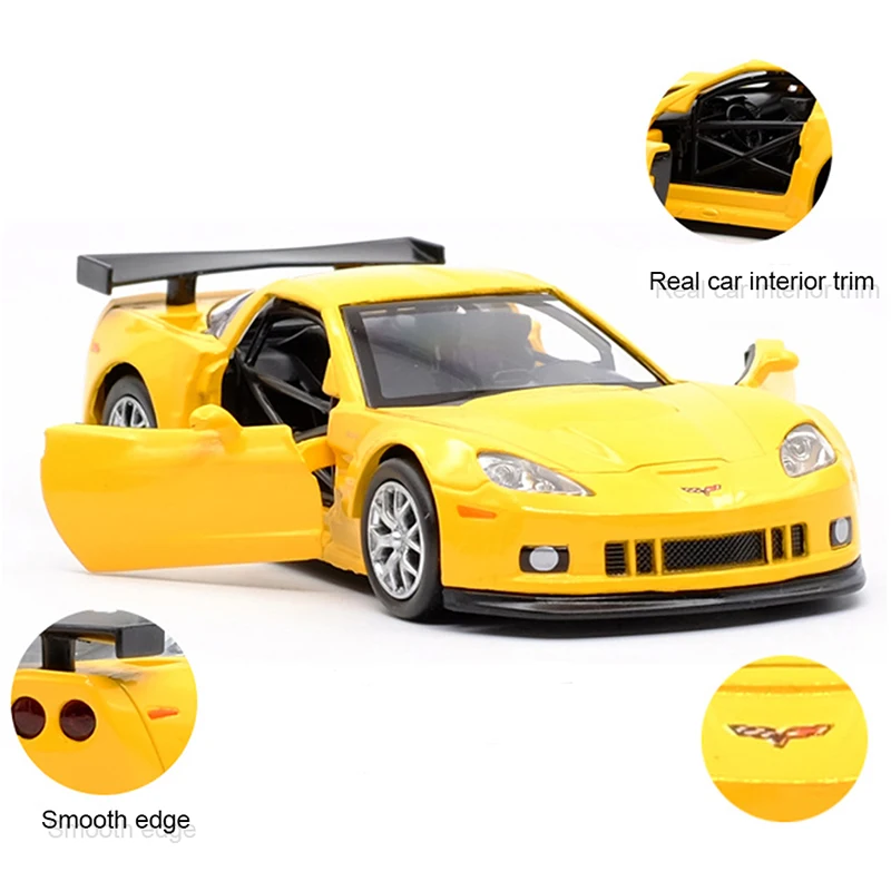 RMZ CITY 1:36 Corvette C6 R многоцветная модель автомобиля из сплава с откидной спинкой для
