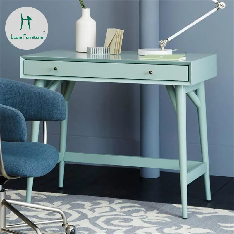 

Louis Fashion Computer Tables American Solid Wood Household Two Person Simple Modern Pine Office Nordic