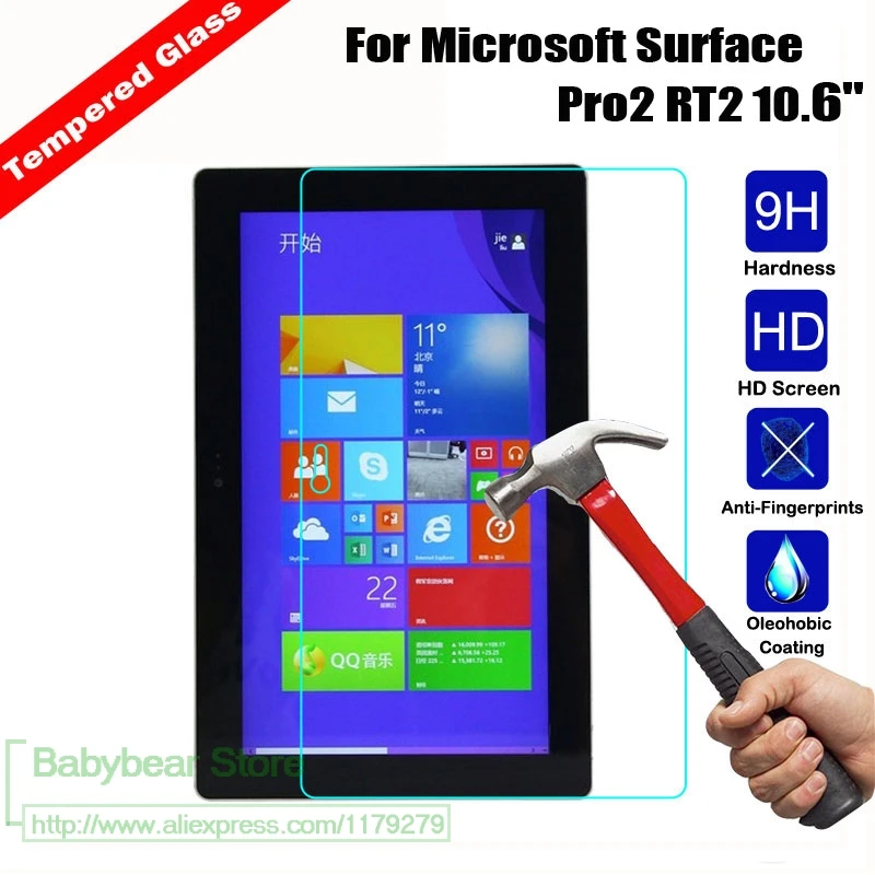 2 X Закаленное стекло для Microsoft Surface Pro2 RT2 10 6 &quotPro RT Tablet Screen Protector Film 9H твердость |