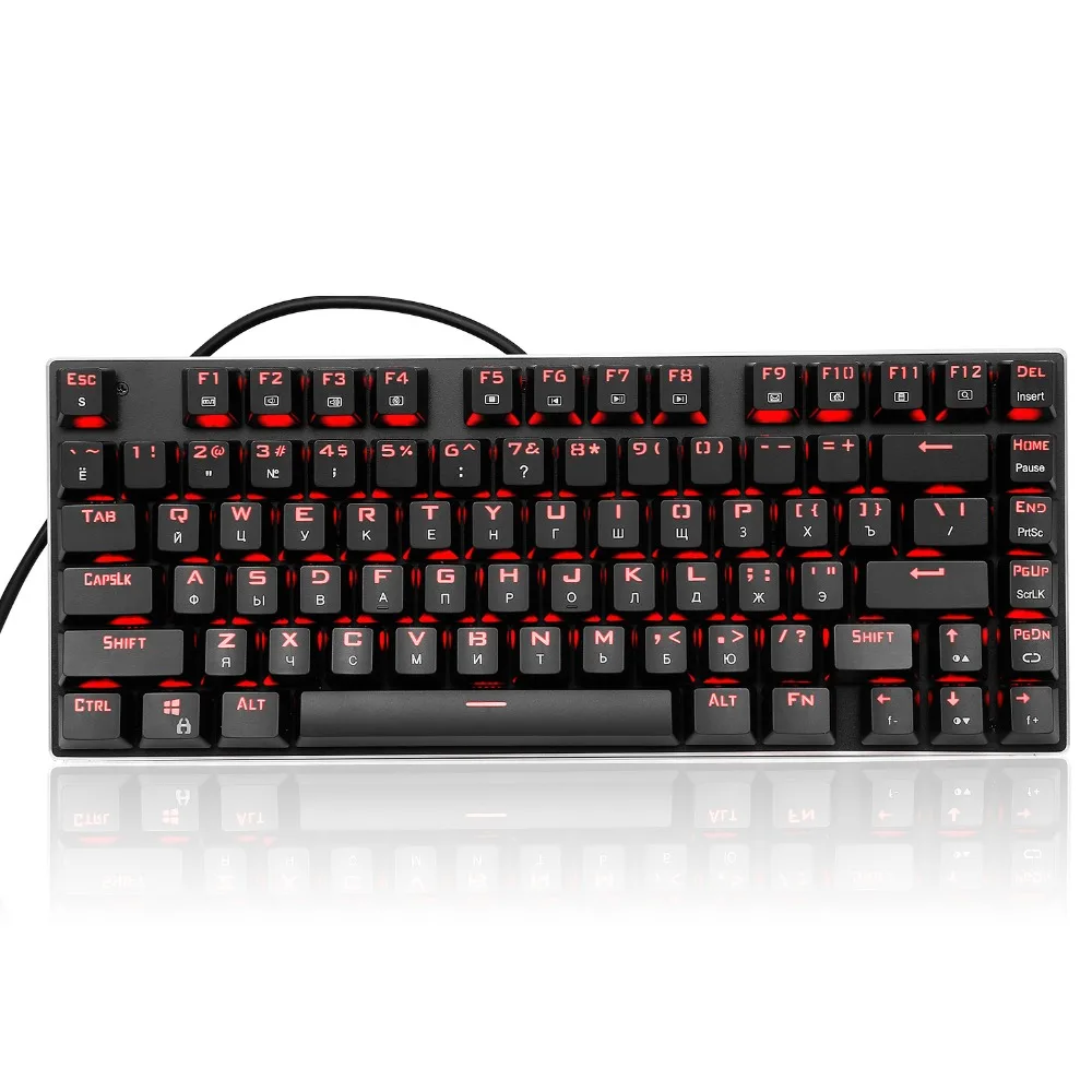 Z88 Tenkeyless RGB механическая клавиатура русские Letters Clicky переключатель компактная