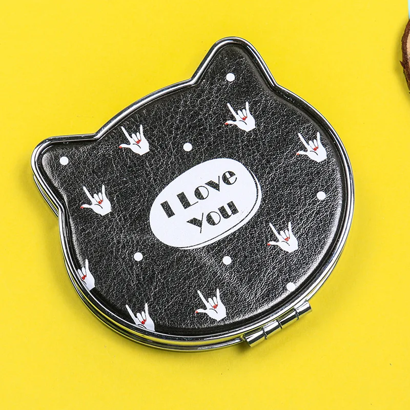 CN RUBR маленькая планета головой кота зеркало Творческий Двусторонняя Кожа PU