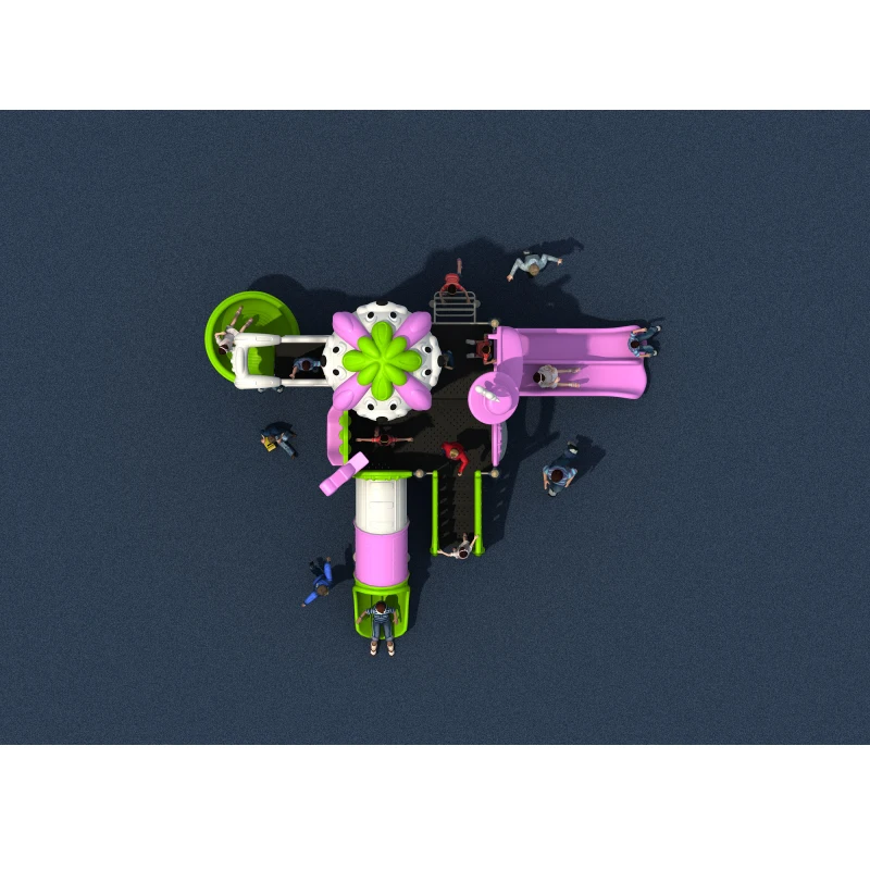 Детская развлекательная пластиковая уличная игровая площадка горка для