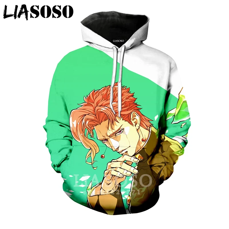 4 LIASOSO, новинка зимы, для мужчин и женщин, Джорно Джованна, толстовка, 3D принт, JoJo, Необычные приключения, толстовки, с длинным рукавом, топ, пуловер, B051-10 - Цвет: 4