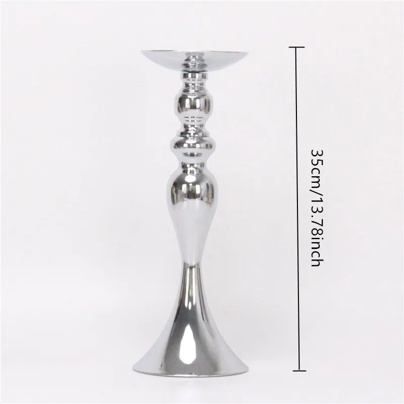 Candlestick A На заказ 35 см шелковые пионы искусственный цветок шар центральный расположение декора для свадьбы фон стол цветок шар 13 цветов - Цвет: Candlestick A