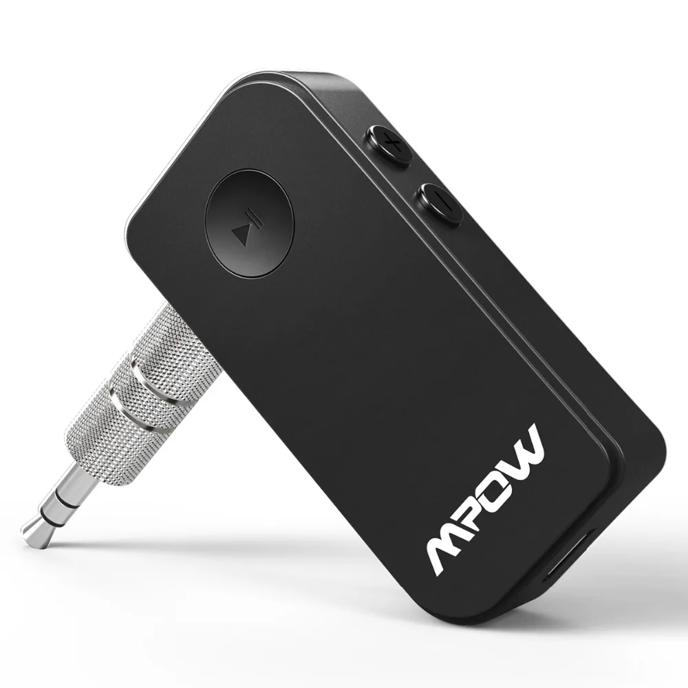 Mpow беспроводной bluetooth-приемник 3,5 мм разъем Bluetooth аудио музыкальный приемник адаптер с автомобильным Aux кабелем для наушников и динамиков