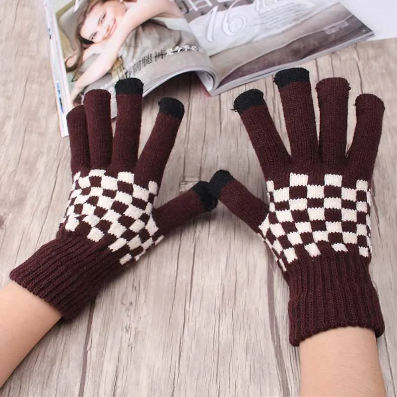 Мужские ветрозащитные перчатки на запястье Guantes Luvas зимние квадратные ветрозащитные вязаные митенки, перчатки