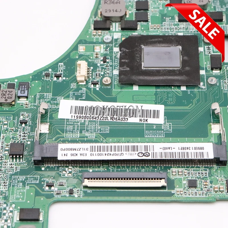 Материнская плата NOKOTION для ноутбука lenovo ideapad U310 I3 2367M CPU DDR3 11S90000204 DA0LZ7MB8E0