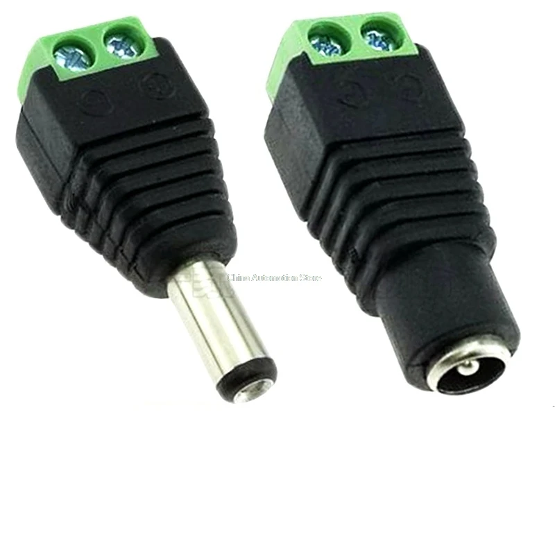 Штепсельная Вилка адаптер 5 5x2 1 мм 12 В 24 В|12v connector female|dc female maledc 12v plug |