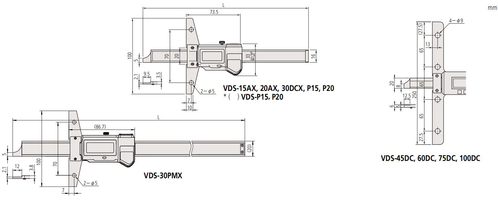 Mituyoyo 571-201-30 571-202-30 571-203-20 0-150/200/300 мм 0,01 мм DIGIMATIC глубина колеи цифровой глубина суппорты Быстрая