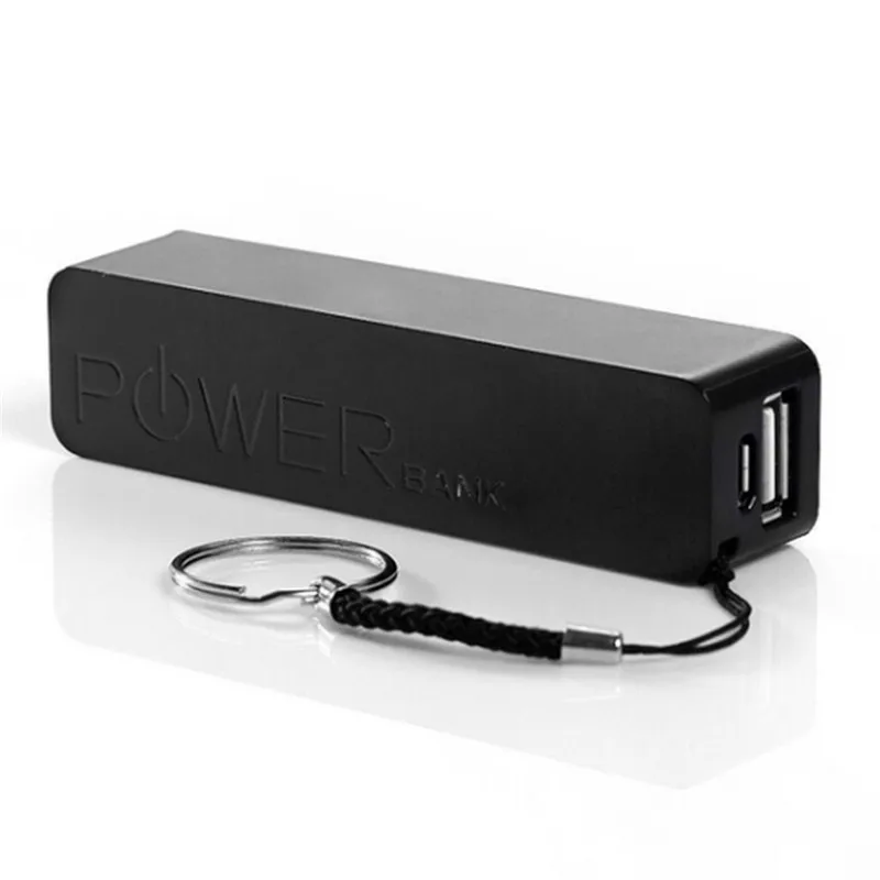 Портативное Внешнее зарядное устройство USB 2600 мА/ч, упаковочная коробка 18650, зарядное устройство без аккумулятора, зарядное устройство с брелком