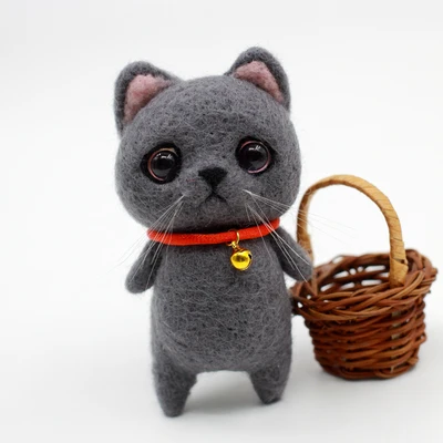 Кошка брошь Pokedals Le Materials наборы DIY шерсть фетр нетканых материалов креативные взрослые пары куклы ручной работы - Цвет: CC602