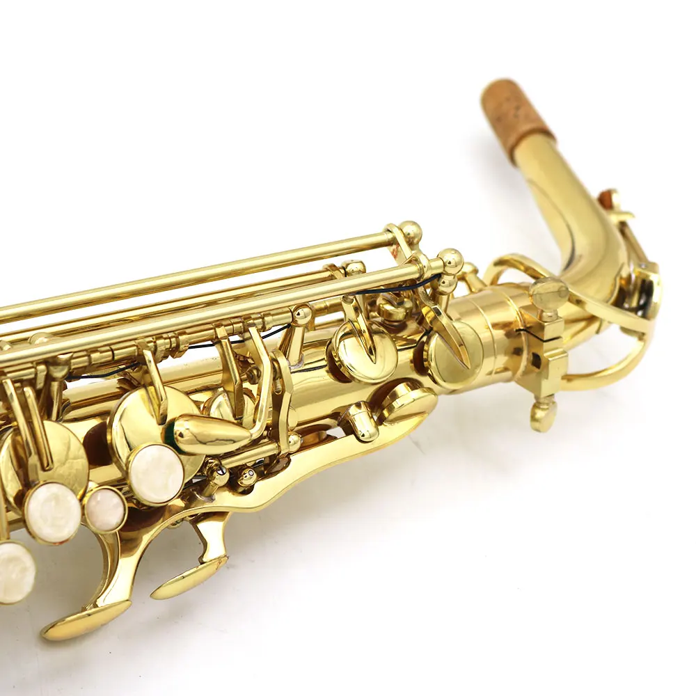 Высокое качество bE Alto Saxphone E плоский саксофон латунный лакированный Золотой духовой инструмент