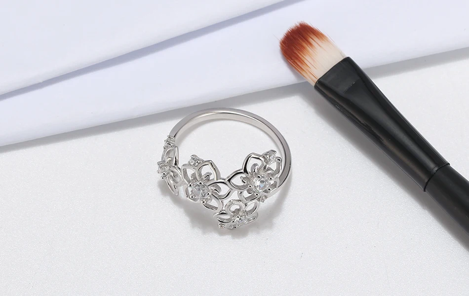 ORSA JEWELS, 4 цвета,, 925, женские кольца в виде цветка, циркония, Стерлинговое Серебро, блестящий циркон, женский подарок на вечеринку, кольцо, хорошее ювелирное изделие ASR91