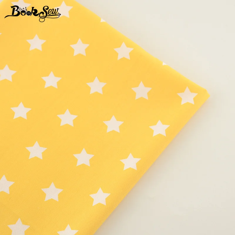 Booksew Новые поступления Текстиль для дома 100% хлопок саржа Ткань Star Дизайн Жир