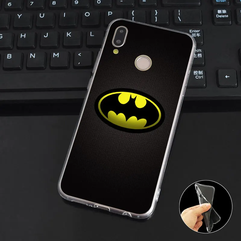L248 Superhero Batman Logo Soft TPU Silicone Case Cover For Huawei P8 P9 P10 P20 P30 Lite Pro P Smart Plus 2017 2019 |
